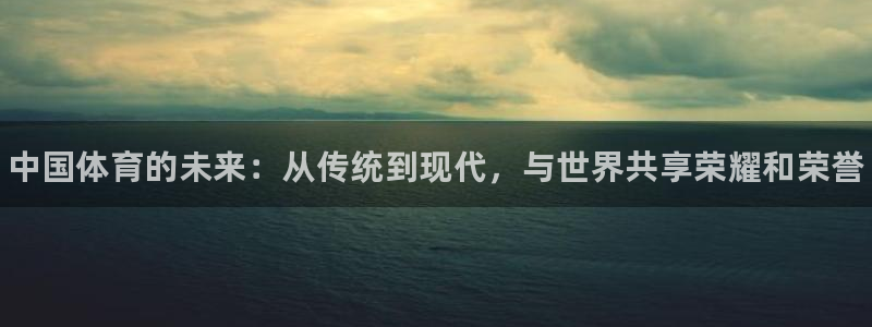 利记官方正版app开户：中国体育的未来：从传统到现代