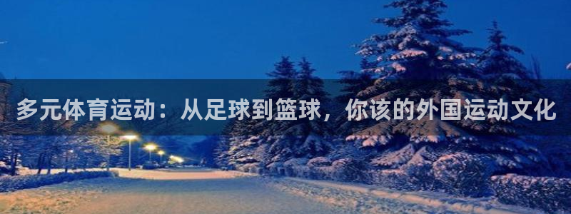 利记sbob欧赔分析：多元体育运动：从足球到篮球，你该的外国